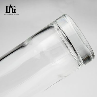 Graveren Klassieke lege 500 ml Custom Flint Clear Ronde glazen flessen voor drank