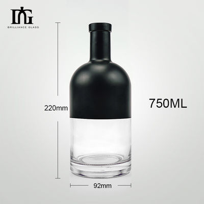 770 ml lege ronde glazen fles voor whisky, brandy, wodka, rum, gin en andere sterke dranken