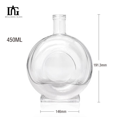 700 ml glazen fles voor brandy Whisky Spirits Custom unieke drankflessen