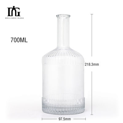 500 ml/700 ml hoogwaardige transparante schroefkap Brandy sap drank glasfles