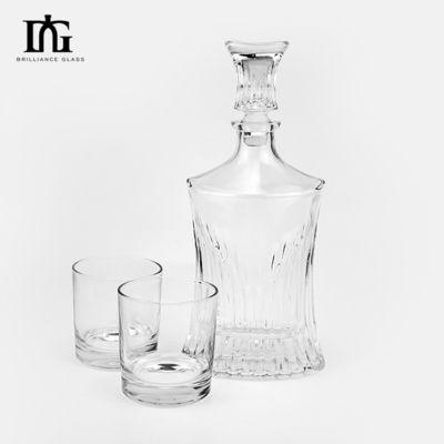 Gepersonaliseerd logo 700 ml Whisky Bourbon Gin Fles met fancy wijn glasfles ontwerp