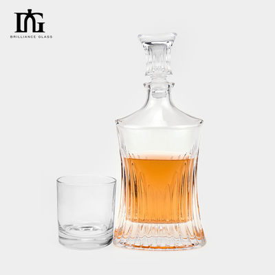 Gepersonaliseerd logo 700 ml Whisky Bourbon Gin Fles met fancy wijn glasfles ontwerp