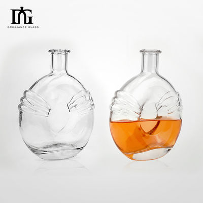 Liquor en dranken 700 ml creatief doorzichtig verzegeld mini-wijnglasfles met kurk