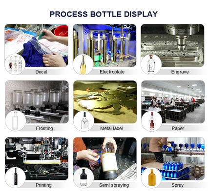 Mineraal water lichaam materiaal Custom Design Flint Liquor Xo Whisky Brandy Glasfles