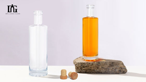 Spiritus Vodka Glas wijnfles met kurkverzegeling 500 ml 700 ml 750 ml