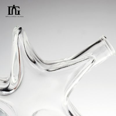 Custom sterrenvormige glazen flessen voor mineraalwater 250 ml/500 ml/700 ml/750 ml capaciteit
