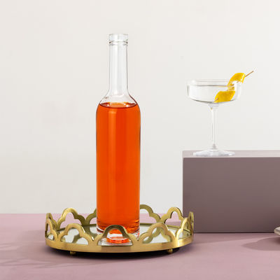 Graverende glazen fles Klassieke vorm 700 ml 250 ml 500 ml Houten kurk rum Brandy Vodka