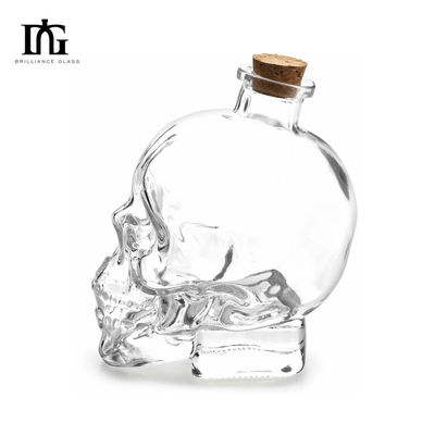 Hoog vierkant helder glas 750 ml Brilliance Luxury Custom lege whisky vodka fles