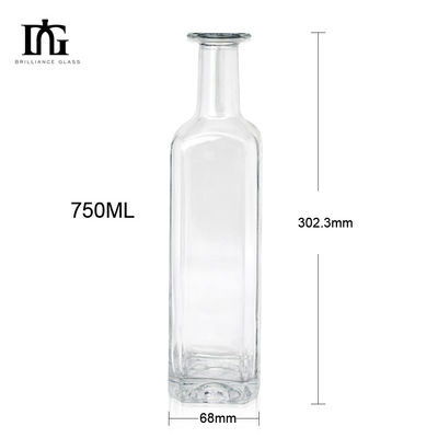 750 ml 1000 ml whisky rum gin tequila glasfles met kurkstop en elegant ontwerp