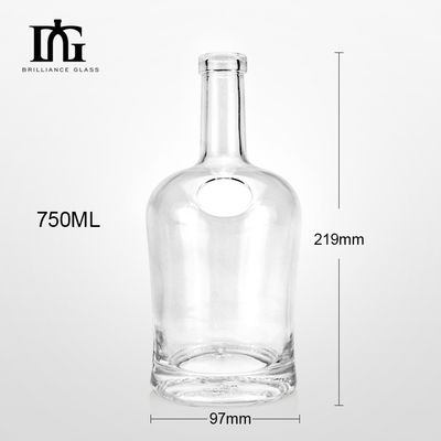 OEM/ODM Acceptabele kristalwit ronde wijnfles met kurk 500 ml capaciteit