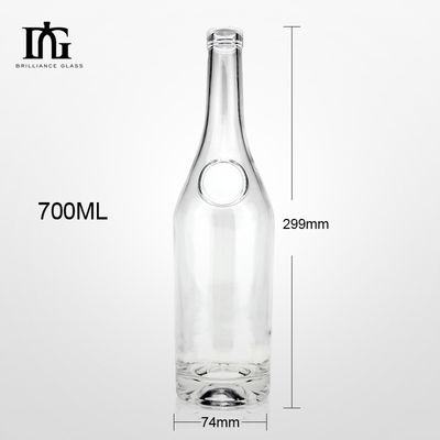 Schermdrukken en elektroplatering 500 ml glazen fles voor alcoholische dranken