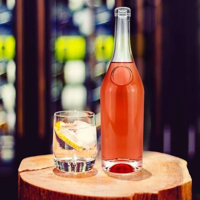 Schermdrukken en elektroplatering 500 ml glazen fles voor alcoholische dranken