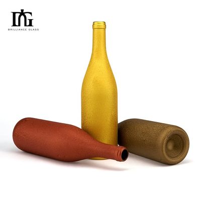 2024 Bourgogne Wijnfles met zandblaas 700 ml 750 ml Schermdruk Warm stempelen Verf