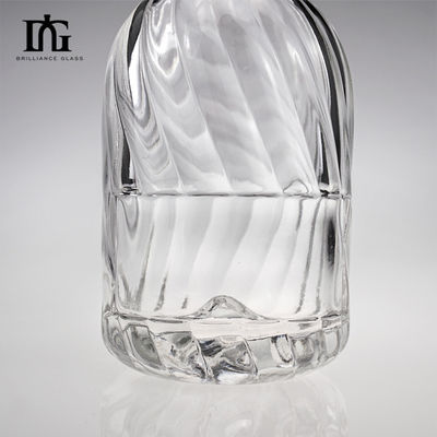 Glas 750 ml Rum Gin fles met dikke bodem en kurkdop
