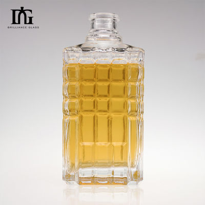 Verticale Graan Frosted Clear Glass wijnflessen met kurk