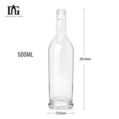 Matte zwarte glasflessen voor gedistilleerde dranken 500 ml capaciteit en aanvaardbaar aangepast logo