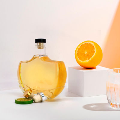 Glasfles met dikke bodem van 500 ml voor whisky, rum, gin en andere drankjes