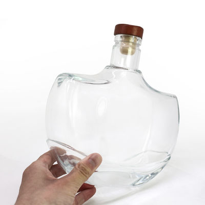 Glasfles met dikke bodem van 500 ml voor whisky, rum, gin en andere drankjes
