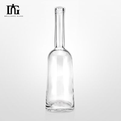 Glas wijnfles High Flint Spirit 100 ml Ronde vorm Lone Neck Leeg met Cork Custom Made