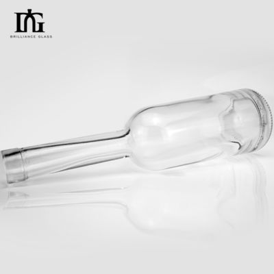 Glas wijnfles High Flint Spirit 100 ml Ronde vorm Lone Neck Leeg met Cork Custom Made
