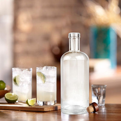 375 ml 500 ml 750 ml 1000 ml Glas Vodka Spirits Gin Fles met gegraveerde oppervlakte