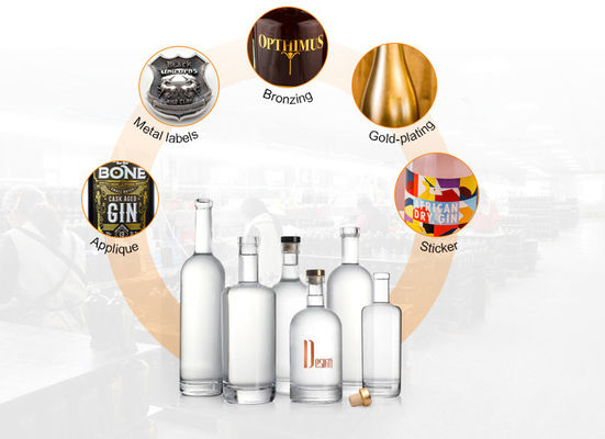 Luxe glazen kraag loodvrij kristal whisky glazen decanter met kurk afdichting