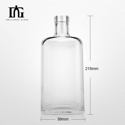 Gepersonaliseerd logo 700 ml vierkant glasfles ideaal voor whisky brandy gin vodka en meer