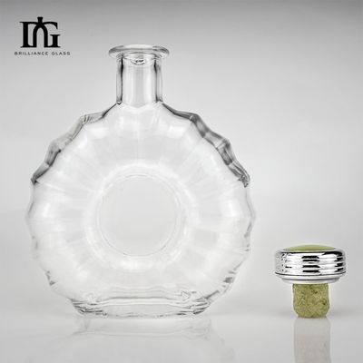 Persoonlijke heldere glas vodka fles 700 ml met gravure en warm stempelen