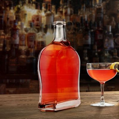 500 ml vodka spirit gin rum glas drank fles met kurk materiaal glas logo aanvaardbaar