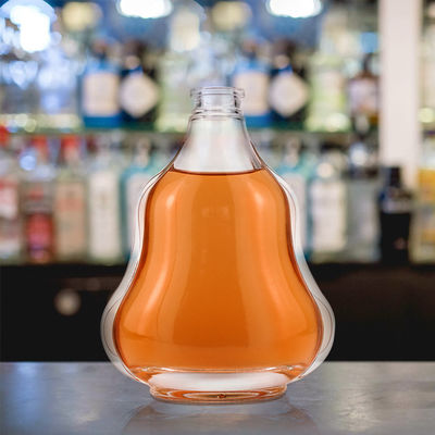 1000 ml op maat gemaakte heldere glazen drankfles Whisky glazen fles met kurk en schroefdeksel