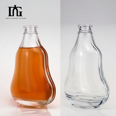 1000 ml op maat gemaakte heldere glazen drankfles Whisky glazen fles met kurk en schroefdeksel