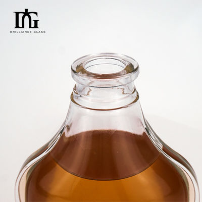 1000 ml op maat gemaakte heldere glazen drankfles Whisky glazen fles met kurk en schroefdeksel