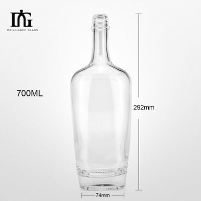 250 ml/500 ml/700 ml/750 ml Glass Vodka Whisky Gin flessen met schroefdeksel