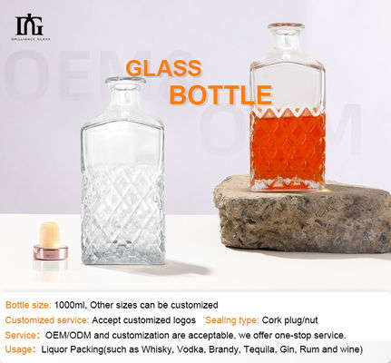 Lichaamsmateriaal Glas Luxe Whisky Set met loodvrije kristal decanter en glazen