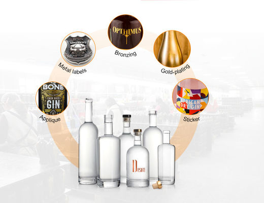 Glasfles 700 ml 750 ml Nordic Gin Whiskey 500 ml Vodka Spirits Fles voor wijn