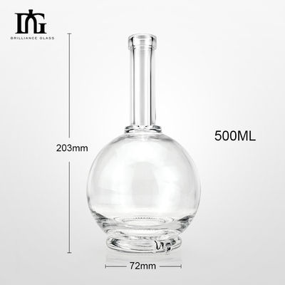 OEM lege heldere ronde flessen De Vidrio 750 ml PARA Licor 700 ml glazen fles voor drank