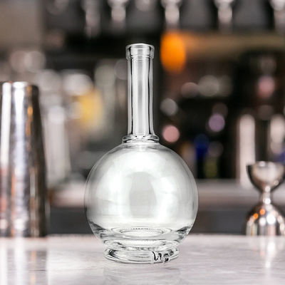 OEM lege heldere ronde flessen De Vidrio 750 ml PARA Licor 700 ml glazen fles voor drank