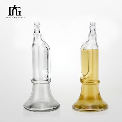 750 ml glazen fles voor Whisky Vodka Brandy Gin Schermdruk Warm stempelen Verf