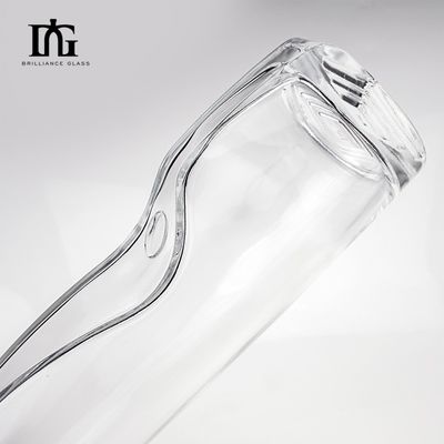Acceptabel klant logo glazen fles voor drank wodka tequila gin verzegeld kurk deksel