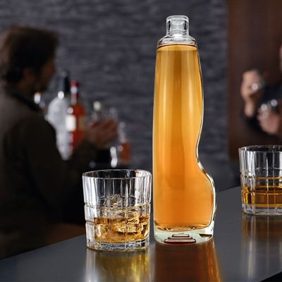 Acceptabel klant logo glazen fles voor drank wodka tequila gin verzegeld kurk deksel
