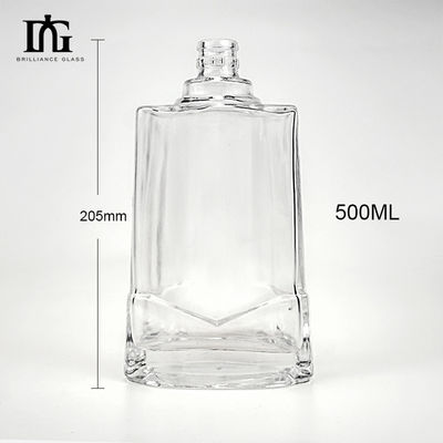 250 ml/500 ml/700 ml/750 ml vierkant whisky drank fles met kurk zware glasdikte bodem