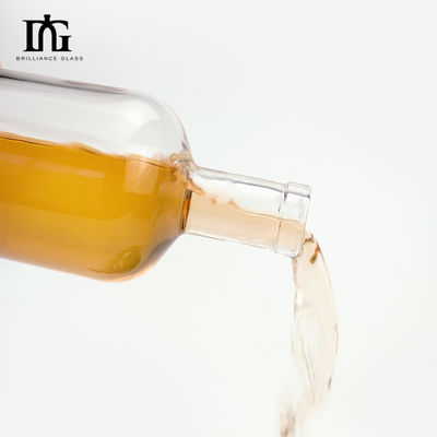 750 ml glazen gin zwarte lege glazen fles zilveren whiskyfles voor koolzuurhoudende dranken