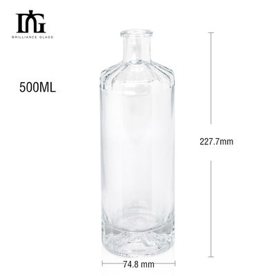 Aanvaardbaar klantlogo 500 ml 375 ml 700 ml 100 ml 250 ml glazen fles voor dranken