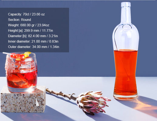 Koolhoudende dranken Super Flint Custom Spirits Glasfles met Cork 500ml Capaciteit