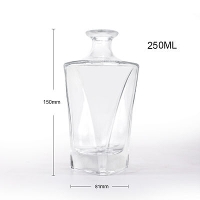 Glasflessen voor wodka, whisky, rum, gin, brandy, brandy, low MOQ 375 ml, 500 ml, 700 ml, 750 ml