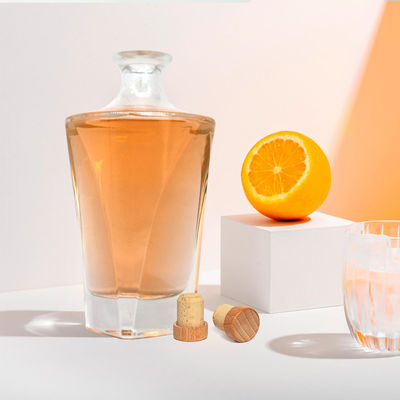 Glasflessen voor wodka, whisky, rum, gin, brandy, brandy, low MOQ 375 ml, 500 ml, 700 ml, 750 ml