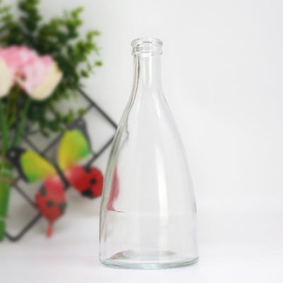 Glasflessen voor wodka, whisky, rum, gin, brandy, brandy, low MOQ 375 ml, 500 ml, 700 ml, 750 ml