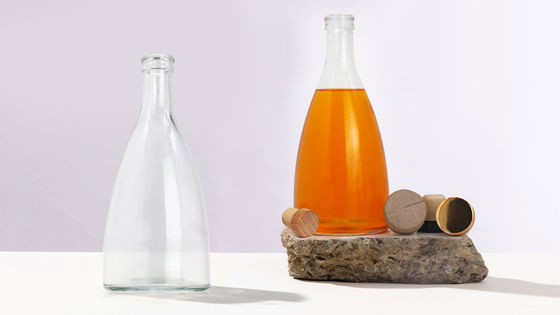 Glasflessen voor wodka, whisky, rum, gin, brandy, brandy, low MOQ 375 ml, 500 ml, 700 ml, 750 ml