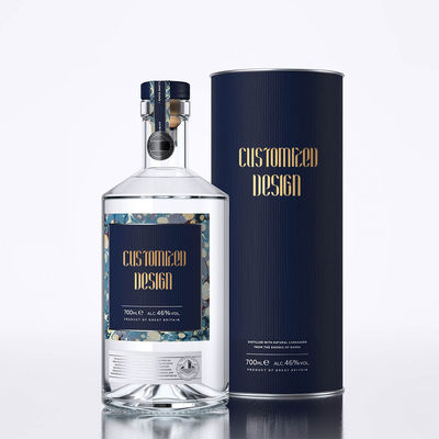 Doorzichtige glazen fles voor gedistilleerde dranken Afdichting CORK OEM/ODM Acceptabel 700 ml