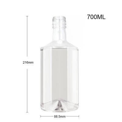 Doorzichtige glazen fles voor gedistilleerde dranken Afdichting CORK OEM/ODM Acceptabel 700 ml